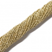 4 нити (1 мм) шнур витой металлизированный Light Gold (Индия)