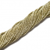 8 нитей (1,3 мм) шнур витой металлизированный Light Gold (Индия)