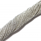 8 нитей (1,3 мм) шнур витой металлизированный Warm Silver (Индия)