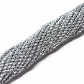 8 нитей (2 мм) шнур витой металлизированный Silver (Индия)