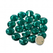 897001 10 мм стразы пришивные Qamar Rivoli (круг) Emerald