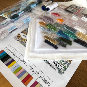 Набор материалов для вышивки к онлайн-курсу "Поле с кипарисами"